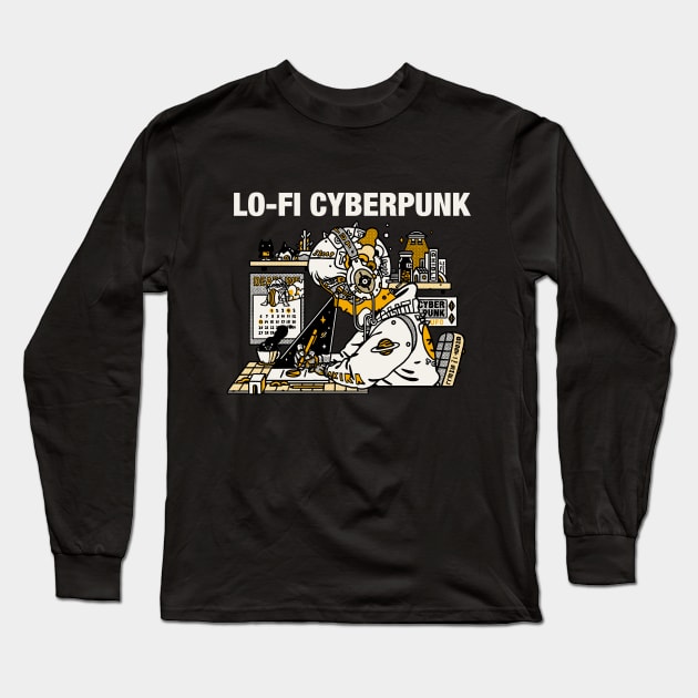 LOFI Cyberpunk Long Sleeve T-Shirt by rasefour